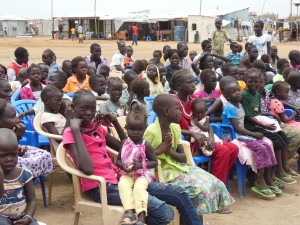 Children at the street outreach in Juba.