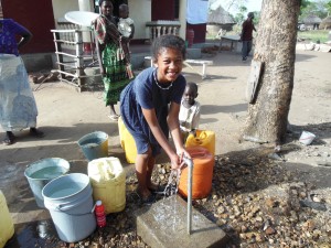 Celebrating the new electric water pump.