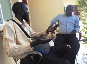 Matthew Dengu and Dr. Luke Benson looked after me in Juba.