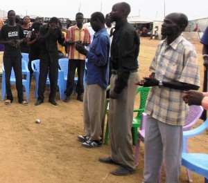 Some of Matthew's co-workers in his open air church.